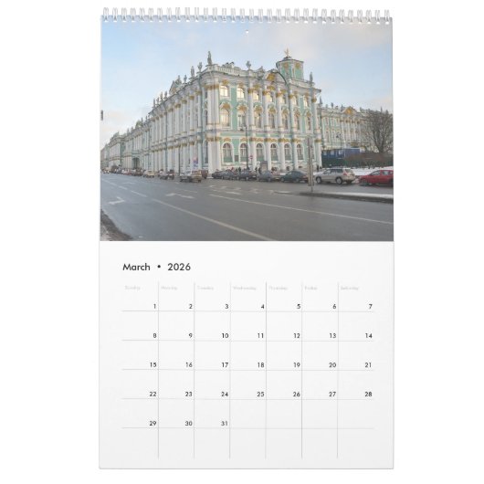 12 maanden Sint-Petersburg Kalender (Mar 2026)