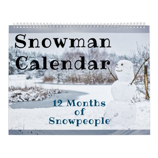 12 maanden Snowmen Snowpeople Snowman Collectie Kalender (Hoes)