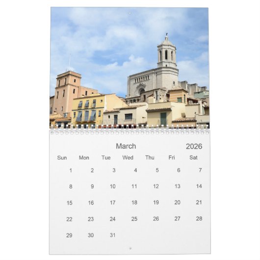 12 maanden Spanje wandkalender Kalender (Mar 2026)