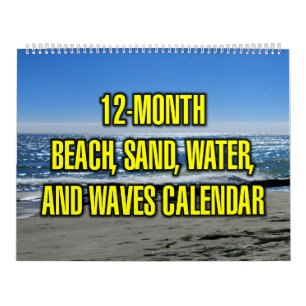 12-Maanden Strand, Zand, Water, En Golven Kalender
