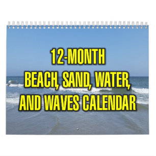 12-Maanden Strand, Zand, Water, En Golven Kalender
