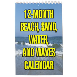 12-Maanden Strand, Zand, Water, En Golven Kalender