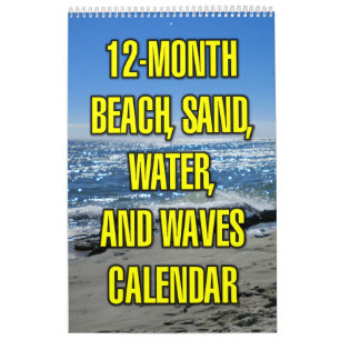 12-Maanden Strand, Zand, Water, En Golven Kalender
