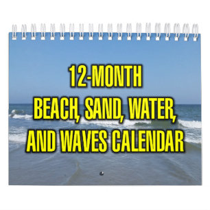 12-Maanden Strand, Zand, Water, En Golven Kalender
