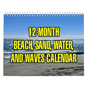 12-Maanden Strand, Zand, Water, En Golven Kalender