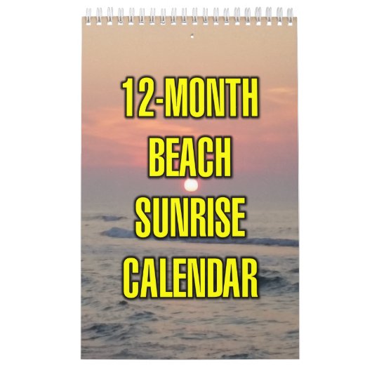 12-Maanden Strand Zonsopgang Kalender (Hoes)