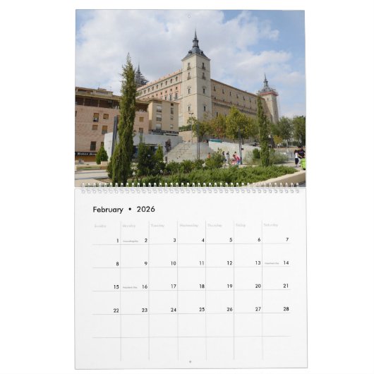 12 maanden Toledo, Spaanse wandkalender Kalender (Feb 2026)
