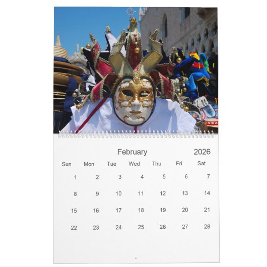 12 maanden Venice Photo Calendar Kalender (Feb 2026)