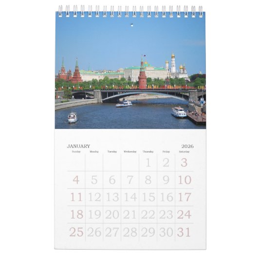 12 maanden vergaderrooster van het Kremlin in Mosk Kalender (Jan 2026)