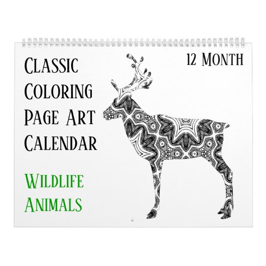 12 maanden voor Beer in het wild levende dieren - Kalender (Hoes)