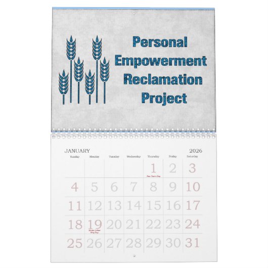 12 maanden vrouwelijke kracht kalender (Jan 2026)