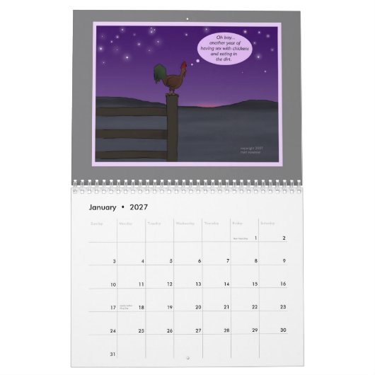 12 maanden vuil kalender (Jan 2027)