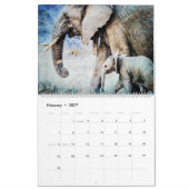12 maanden Waterverf van moeder baby Kalender (Feb 2027)