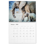 12 maanden Waterverf van moeder baby Kalender (Feb 2026)