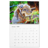 12 maanden Waterverf van moeder baby Kalender (Jan 2027)