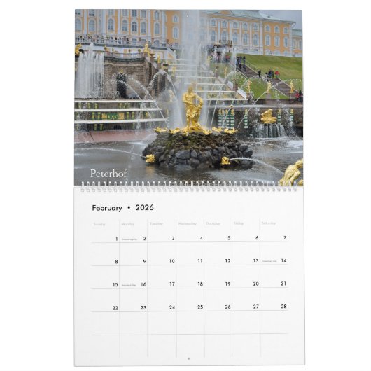 12 maanden wijken in Sint-Petersburg Kalender (Feb 2026)