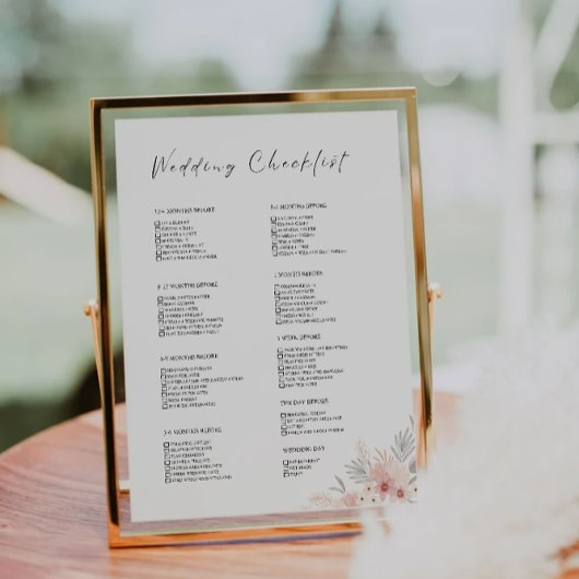 12 maanden Wildflower Wedding Checklist