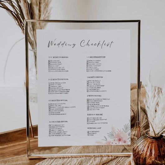 12 maanden Wildflower Wedding Checklist
