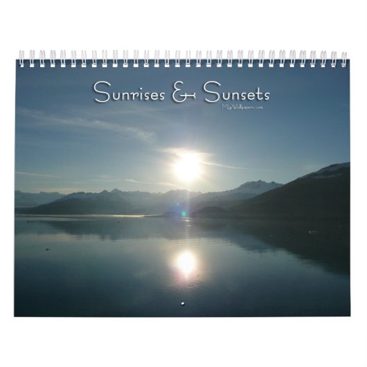 12 maanden zonsopgangen en zonsondergangen, 1e edi kalender (Hoes)