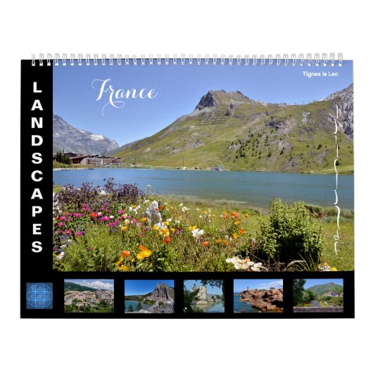 12-maandenkalender van het Franse landschap Kalender (Hoes)