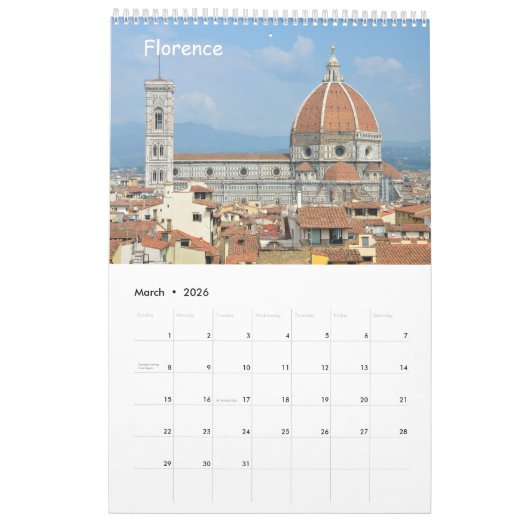 12-maandenkerken in Toscane Kalender (Mar 2026)