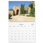 12-maands Alhambra & Generalife Wall Agenda Kalender (Jan 2026)