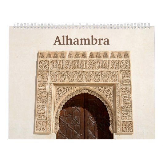 12-maands Alhambra & Generalife Wall Agenda Kalender (Hoes)