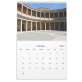 12-maands Alhambra & Generalife Wall Agenda Kalender (Feb 2027)