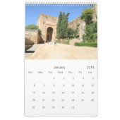 12-maands Alhambra & Generalife Wall Agenda Kalender (Jan 2019)