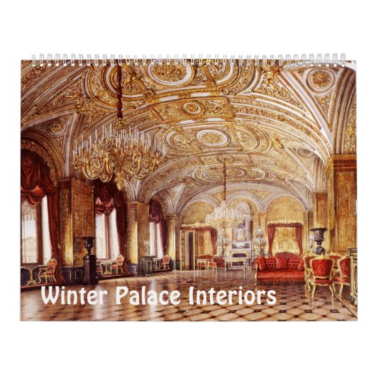 12-maands interieurs van het winterpaleis kalender (Hoes)