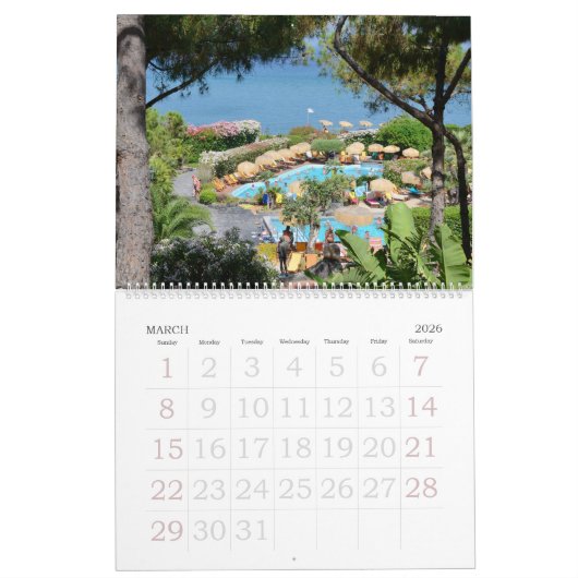 12-maands Ischia Wall Agenda Kalender (Mar 2026)