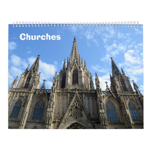 12-maands kerken Photo wall Calendar Kalender (Hoes)