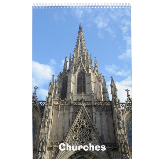 12-maands kerken Photo wall Calendar Kalender (Hoes)