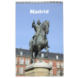12-maands Madrid wandkalender Kalender