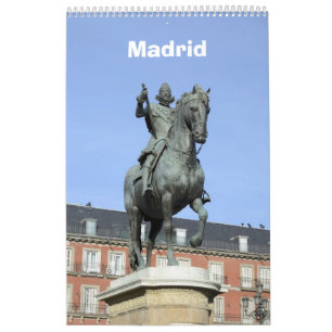 12-maands Madrid wandkalender Kalender