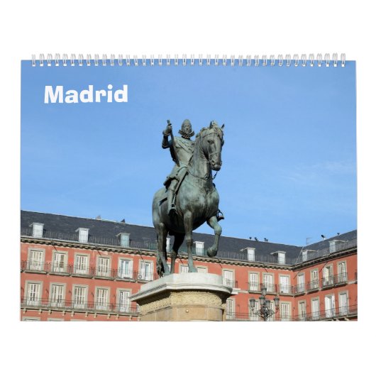 12-maands Madrid wandkalender Kalender (Hoes)