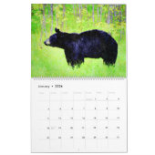 12-maands prachtige Beer Wildlife schilderijen Art Kalender (Jan 2026)