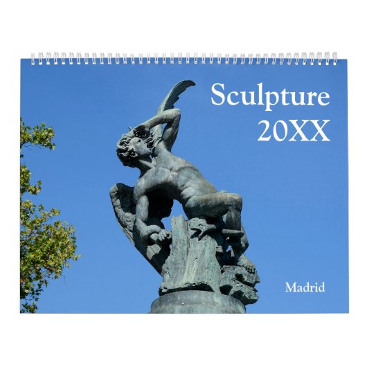 12-maands standbeelden en afbeeldingen kalender (Hoes)