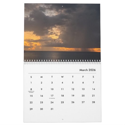 12-maandskalender - De Uitzichten van water Kalender (Mar 2026)