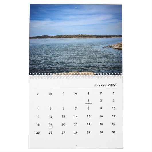 12-maandskalender - De Uitzichten van water Kalender (Jan 2026)