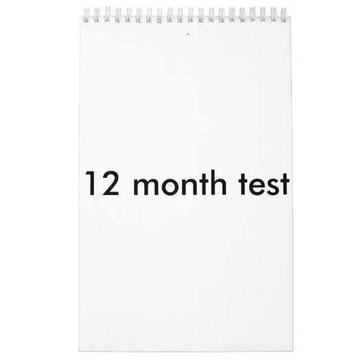 12 maandtest kalender (Hoes)