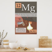 12. Magnesium - Periodieke tabel van de elementen Poster (Keuken)