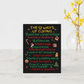 12 manieren om grappige kerst geestelijke gezondhe kaart (Gele Bloem)