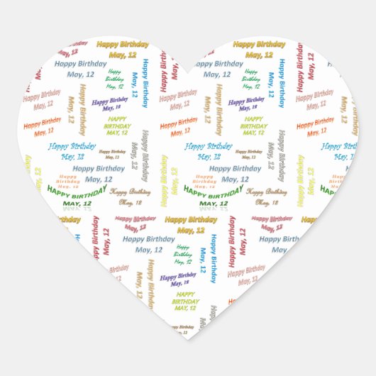 12 mei, 12-jarige Sticker (Voorkant)