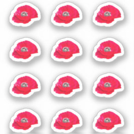 12 Mini Poppy-Stickers Sticker