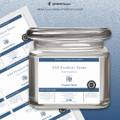 12 Minimale Blauw Wit Zwart Product Labels