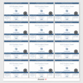 12 Minimale Blauw Wit Zwart Product Labels (Vel)