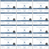 12 Minimale Blauw Wit Zwart Product Labels (Voorkant)