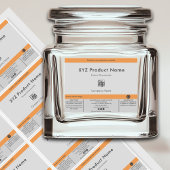 12 Minimale Grijs Zwart Sinaasappel Product Labels