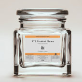 12 Minimale Grijs Zwart Sinaasappel Product Labels